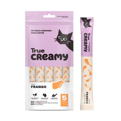 Petisco Cremoso True Creamy Sabor Frango para Gatos - 5 Unidades
