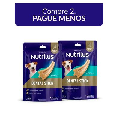 Petisco Nutrilus Dental Stick para Cães Adultos Porte Pequeno