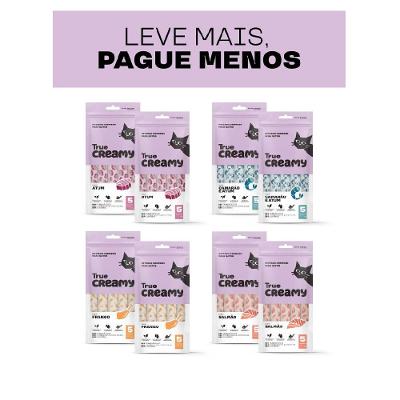 Petisco Cremoso True Creamy para Gatos - 8 pacotes (40 unidades)
