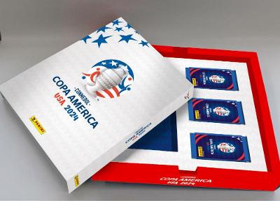 CONMEBOL COPA AMÉRICA USA 2024 - Kit Box Premium Álbum Capa Dura Prata + 30 Envelopes