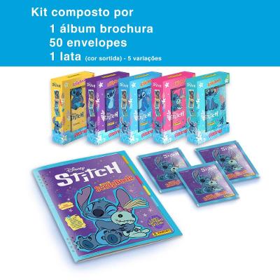 Stitch - Super ScrapBook - Álbum + 50 Envelopes + 1 Lata De Cor Sortida