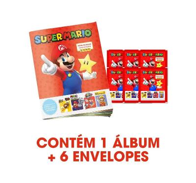 SUPER MARIO - Álbum Capa Cartão + 6 Envelopes