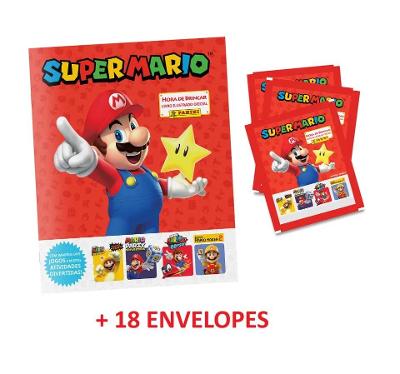 SUPER MARIO - Álbum Capa Cartão + 18 Envelopes