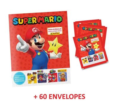 SUPER MARIO - Álbum Capa Cartão + 60 Envelopes