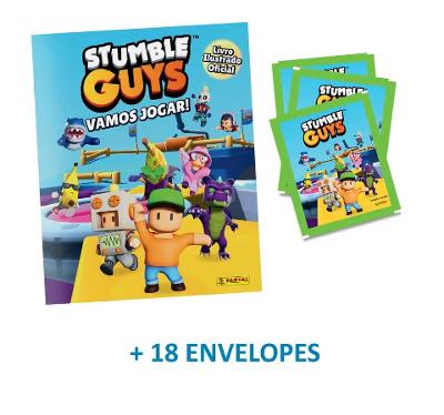 STUMBLE GUYS - Álbum Capa Cartão + 18 Envelopes