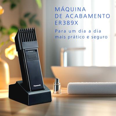 Máquina de Acabamento Panasonic Lâmina em Aço Inoxidável e Bateria Recarregável - Garantia Original Panasonic - ER389X-K881