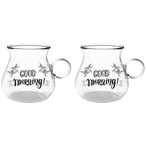 Jogo de Xícaras para Café Dinasty Coffee Borossilicato 350ml - 2 Peças