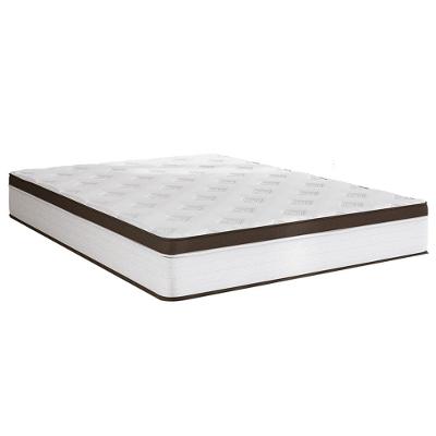 Colchão de Casal Portobel Noah Ortopédico com Molas Ensacadas, EPS e Revestimento em Poliéster 30x138x188cm - Branco/Marrom