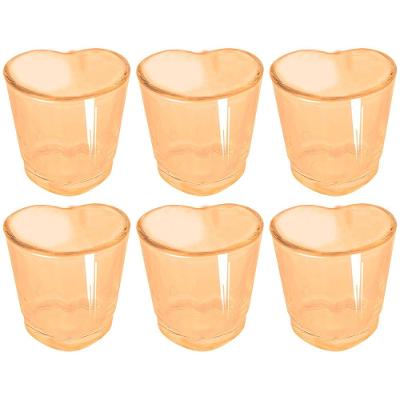 Conjunto de Copos para Shot Dynasty Love em Vidro Âmbar 45ml - 6 Peças
