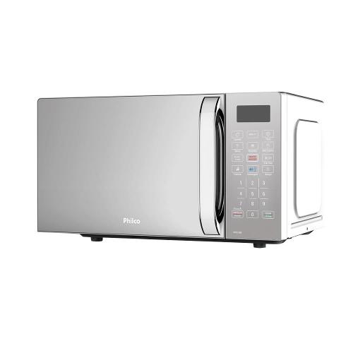 Forno de Micro-ondas Philco PMO23EB com Menu FIT 20 Litros - Branco e Prata