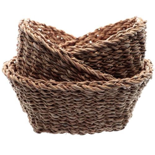 Conjunto de Cestas em Fibra Natural L`Hermitage Ovais– 3 Peças
