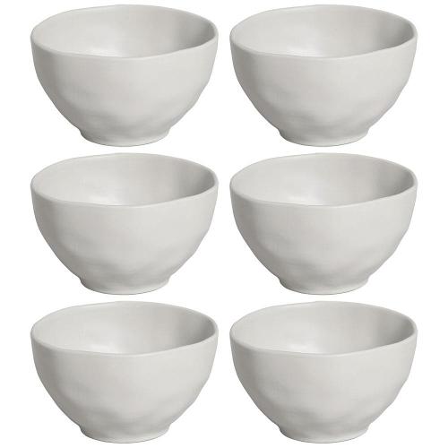 Conjunto de Bowls Porto Brasil Orgânico Vit em Stoneware Cinza 558 ml - 6 Peças
