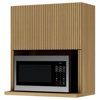 Armário Aéreo Nesher Rainha em MDF 15mm com Nicho para Micro-ondas, 1 Porta e 1 Prateleira - 70cm de largura