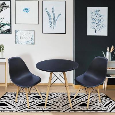 Mesa de Jantar Redonda Eames Seat&Co com 2 Cadeiras