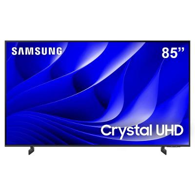 Smart TV 85” 4K Samsung Ultra HD 85DU8000 com processador Crystal 4K, Gamig Hub, AI Energy Mode, Alexa built in, Wi-Fi, Bluetooth, USB e HDMI