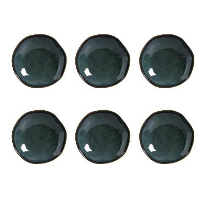 Conjunto de Pratos Fundos Porto Brasil Orgânico Oceano com 6 Peças - Azul