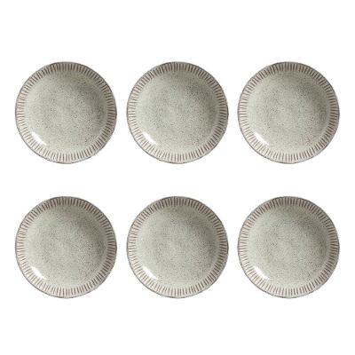 Conjunto de Pratos Fundos Porto Brasil Linhas Pistache com 6 Peças - Verde