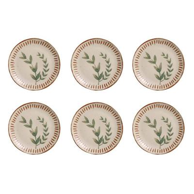 Conjunto de Pratos de Sobremesa Porto Brasil Coup Stone Magari com 6 peças - Estampado