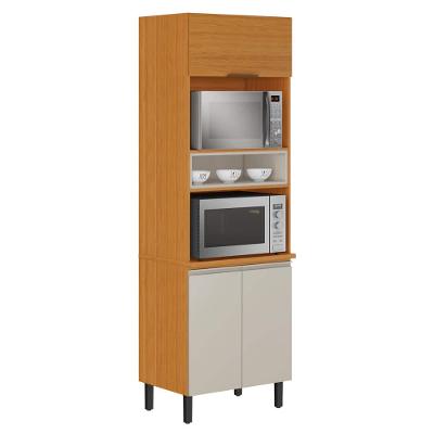 Paneleiro Itatiaia Ideale com 3 Portas, 5 Prateleiras e Nicho para Micro-ondas - 70cm largura