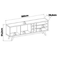 Rack Colibri Noronha com 180 cm de Largura, Ideal para TV de Até 70” - 8