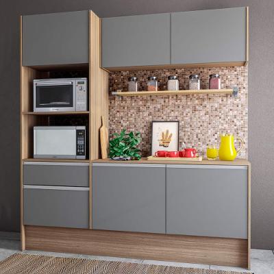 Cozinha Compacta Politorno Mov Evora MDP com 6 portas, 1 Gaveta e 1 Prateleira - 182cm de largura