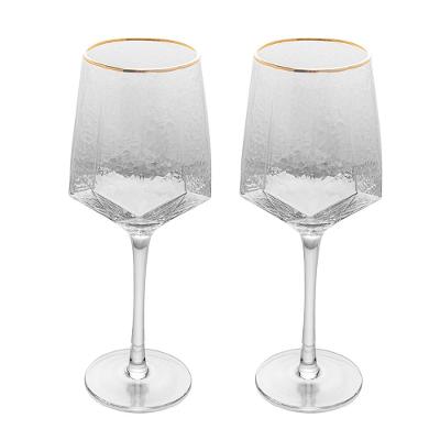Conjunto de Taças para Vinho Wolff com Fio Ouro Taj 600 ml em Cristal – 2 Peças