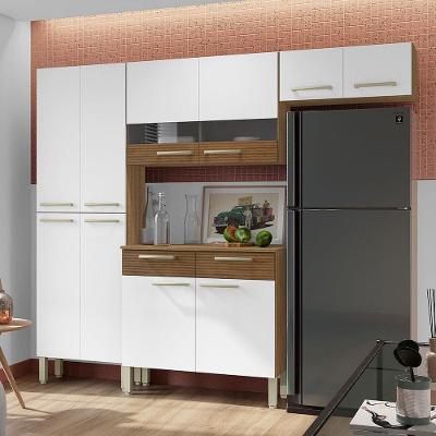 Cozinha Compacta Kit`s Paraná Nala com 10 Portas, 2 Gavetas e 4 Prateleiras - 222cm de largura