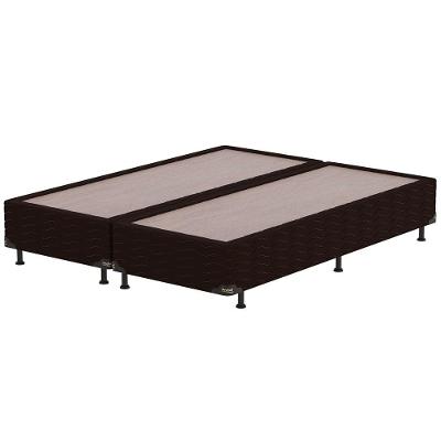 Base Box Queen Size Probel Nevada com Revestimento em Tecido Poliéster 38x158x198cm - Marrom