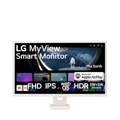 Monitor LG 32” MyView Smart 32SR50F-W com Tela IPS, Full HD, WebOs, Screen Share, HDR10, ThinQ, Air Play 2, Bluetooth, USB e HDMI - Branco