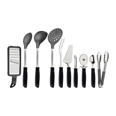 Jogo de Utensílios para Cozinha Tramontina Utilitá em Inox Preto – 10 Peças
