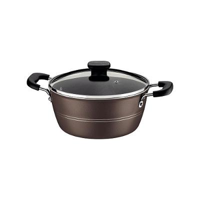 Caçarola Tramontina Sicília em Alumínio com Revestimento Interno e Externo Antiaderente Starflon Excellent 20cm - Avelã