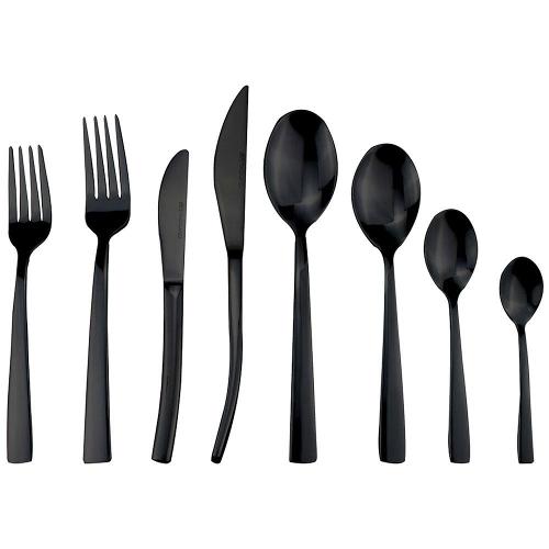 Faqueiro Ravel 48 Peças Fracalanza em Aço Inox - Preto