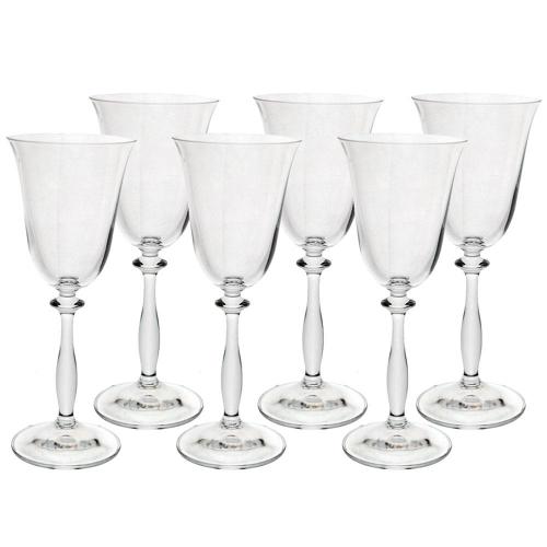 Conjunto de Taças para Vinho Branco Bohemia Angela em Cristal Ecológico 185ml - 6 Peças
