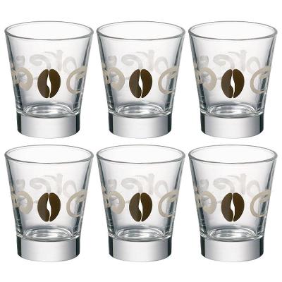 Conjunto de Copos Luigi Bormioli Caffeino Chicco 85 ml - 6 Peças