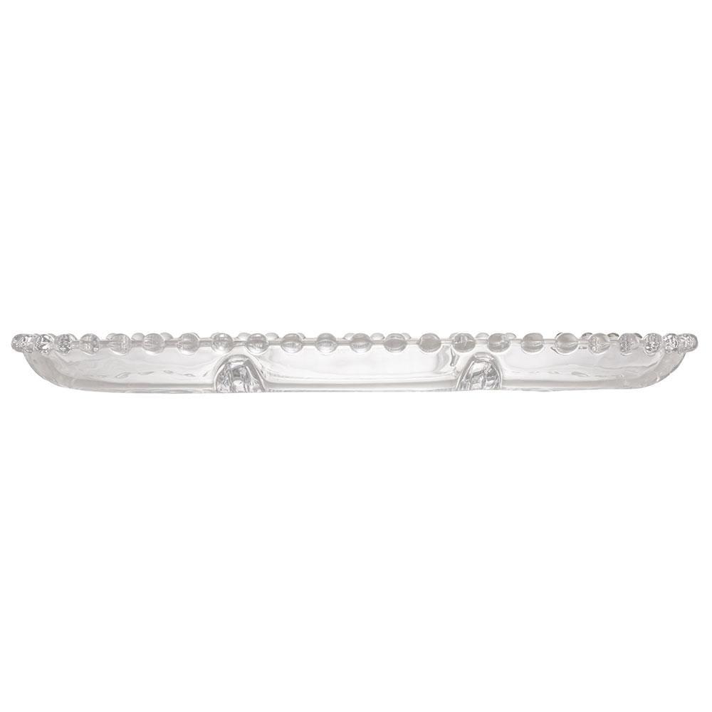 Petisqueira Oval com 3 Divisórias Wolff Gourmet em Cristal Transparente - 30 cm - 3