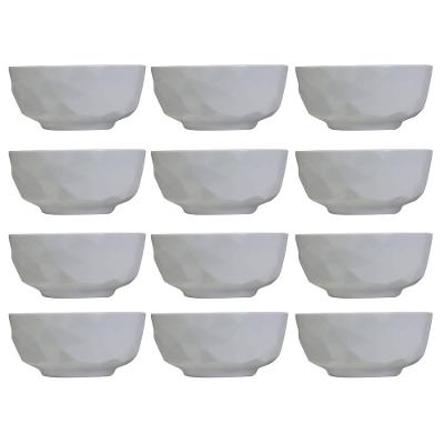 Conjunto com 12 Tigelas P Germer Edros em Porcelana Branca - 230 ml