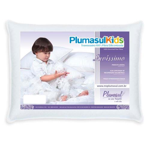 Travesseiro Fibra Siliconizada Plumasul 1223 30x40cm - Branco