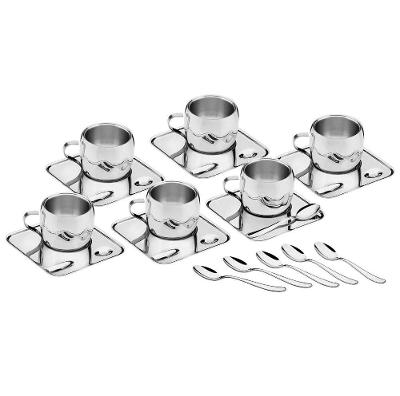 Conjunto p/ Cafezinho Tramontina Continental Inox - 18 Peças