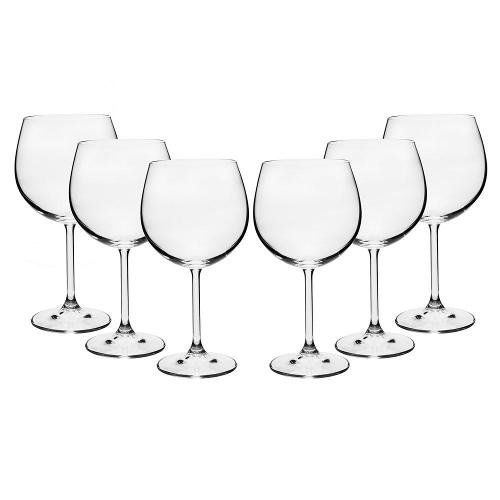 Conjunto de Taças para Vinho Borgonha Bohemia em Cristal 570 ml - 6 Peças