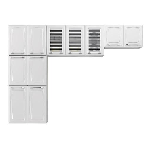 Cozinha Compacta Itatiaia Diamante com 11 Portas e 9 Prateleiras - 245cm de largura