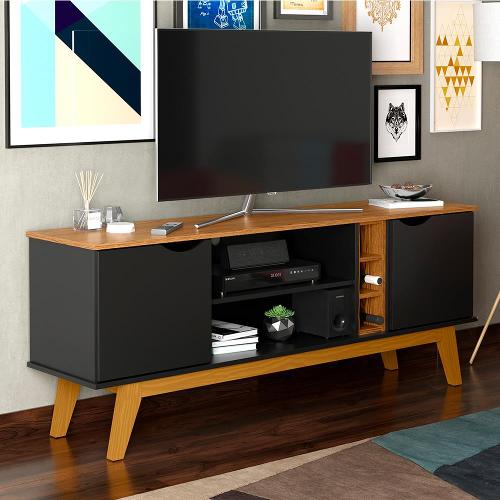 Rack Patrimar Marselha com 160 cm de Largura, Ideal para TV de até 50"