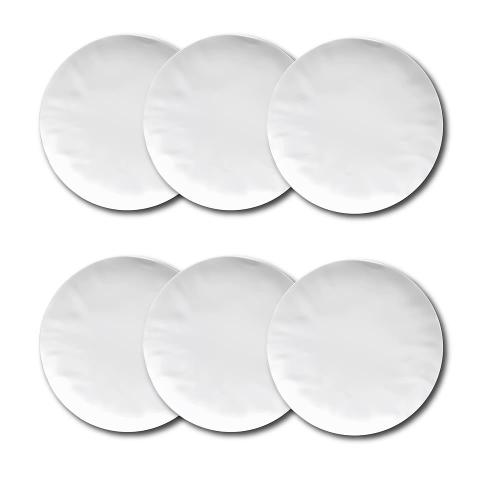 Conjunto de Pratos de Sobremesa Germer Orgânico em Porcelana 20,5 cm – 6 Peças