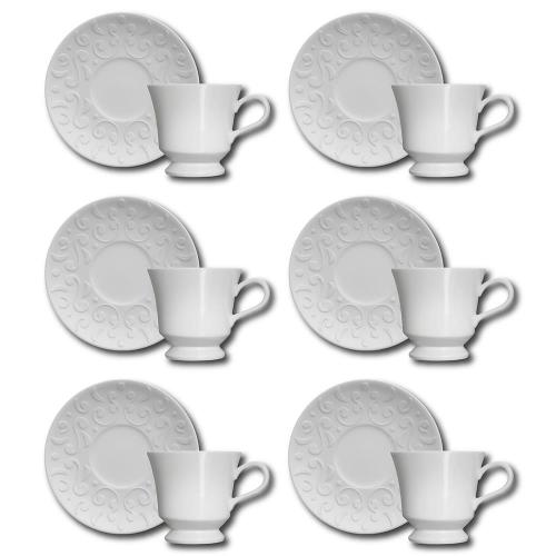 Conjunto de Xícaras para Chá Germer Tassel em Porcelana 240 ml – 6 Peças