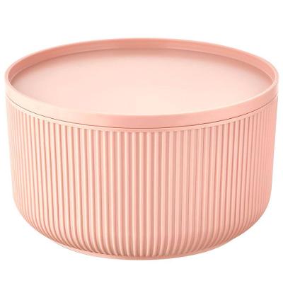 Travessa Redonda Dynasty Velout em Plástico com Tampa Rosa - 1,5L
