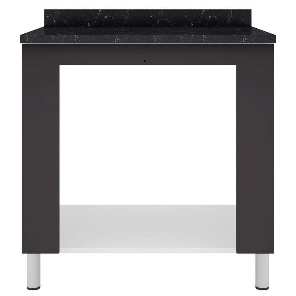 Cozinha Compacta Bartira Rubi com 2 Portas, 5 Gavetas e 1 Prateleira - 280,3cm de largura - 2