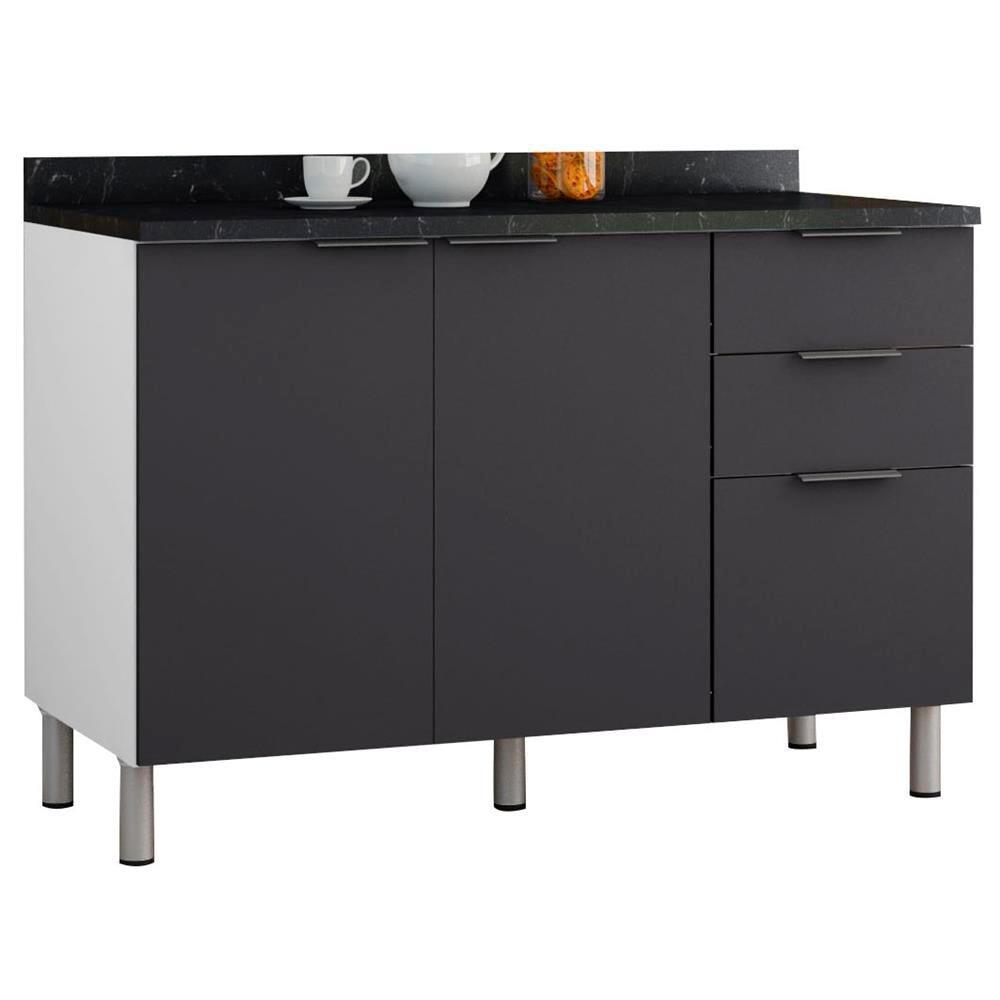 Cozinha Compacta Bartira Rubi com 2 Portas, 5 Gavetas e 1 Prateleira - 280,3cm de largura - 6