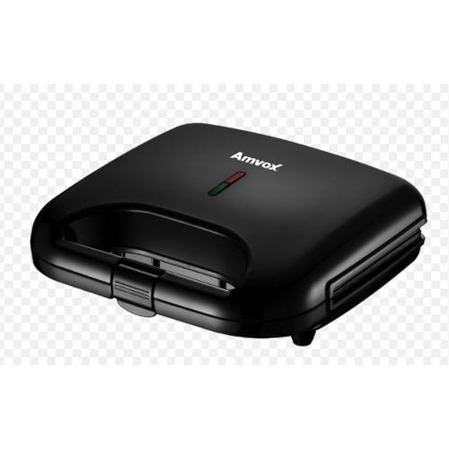 Sanduicheira e Grill Preta Amvox LED ON/OFF 750W AMS 370 BLACK