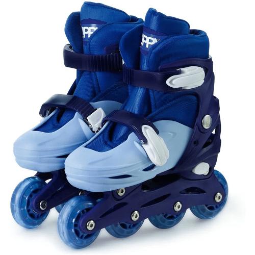 Patins Roller In Line Ajustável Zippy Toys PL19AP Azul Tam 30-33