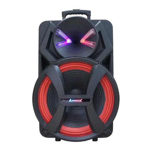 Caixa Amplificada Amvox Led Bluetooth Recarregável USB Auxiliar Bivolt 1100W ACA 1100 DEZOITÃO