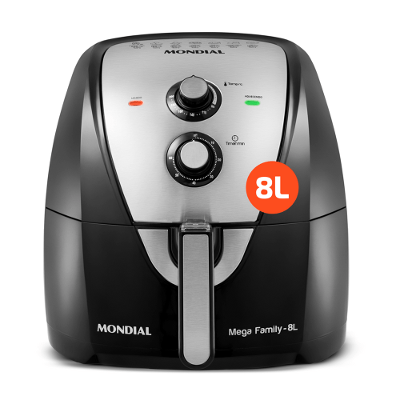 Air Fryer 8L 1900W Mondial AFN 80 BI Inox127V Analogica